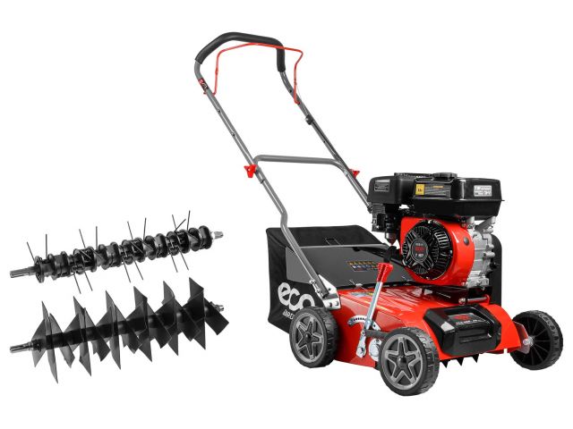 Аэратор/скарификатор бензиновый ECO SCG-400 (7.0 л.с., шир. 40 см,, 8 уровней, ручной привод, колеса 7", травосборник 45 л)