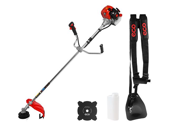 Мотокоса ECO GTP-255 Power Plus (2.5 кВт, 3.4 л.с., 52.0 см3, лёгкий запуск, нож 4Т,ремень двухлямочный, вес 7.9 кг)