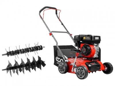 Аэратор/скарификатор бензиновый ECO SCG-400 (7.0 л.с., шир. 40 см,, 8 уровней, ручной привод, колеса 7", травосборник 45 л)
